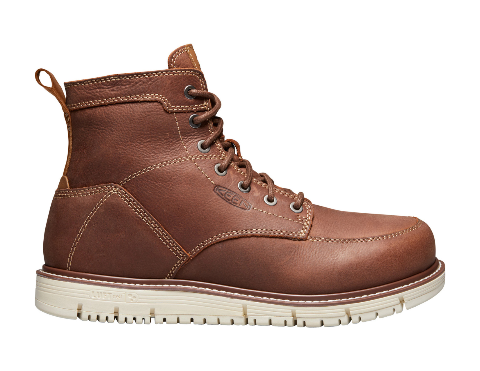 KEEN® Men's San Jose 6" Boot (Soft Toe) Gingerbread/Off White